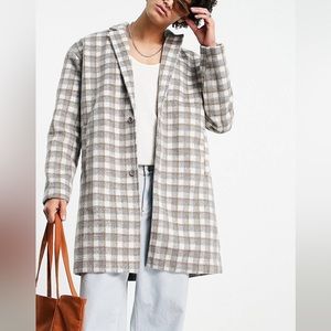 Bingo plaid overcoat unisex